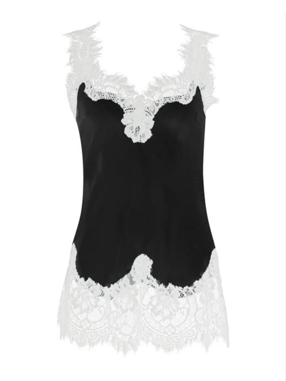 REVOLVE Gold Hawk Women Megan Contrast black white Bias Cami tank 100% silk